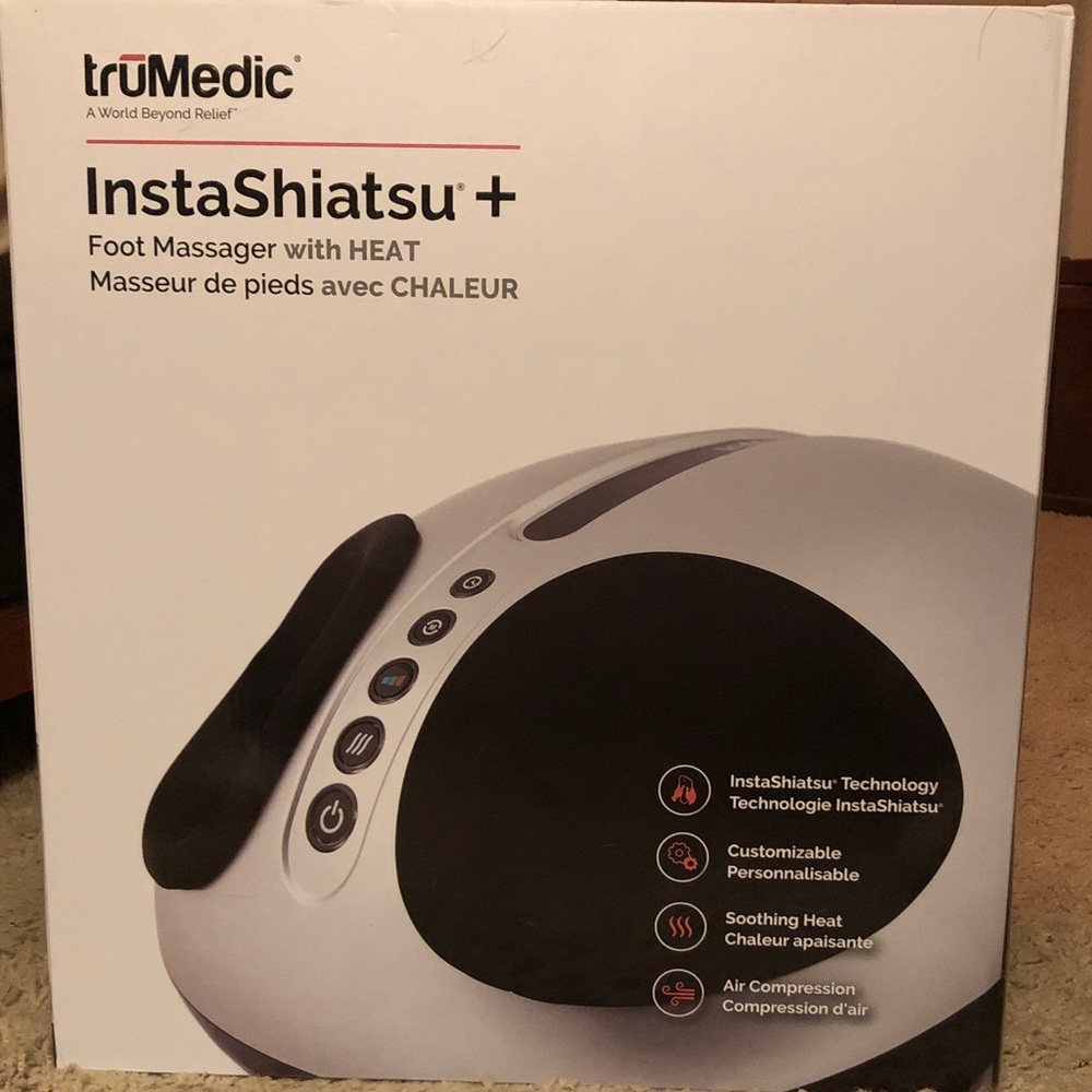 InstaShiatsu+ Foot Massager - Black and White